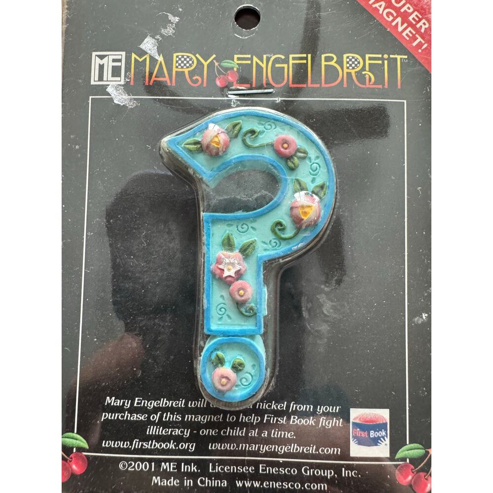 NIP Mary Engelbreit Letter Y Magnet & Question Mark Magnet Lot of 2 - Picture 3 of 5